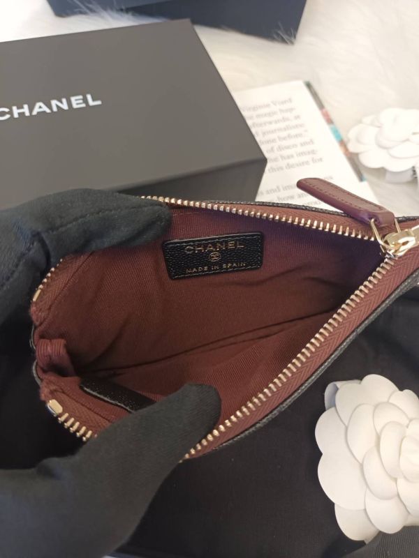 CHANEL CF 黑金 荔枝皮 一字拉鍊錢包/卡包 buywithada,france,全球代購,歐洲,exquisite,quality goods,posh,fancy,luxurious