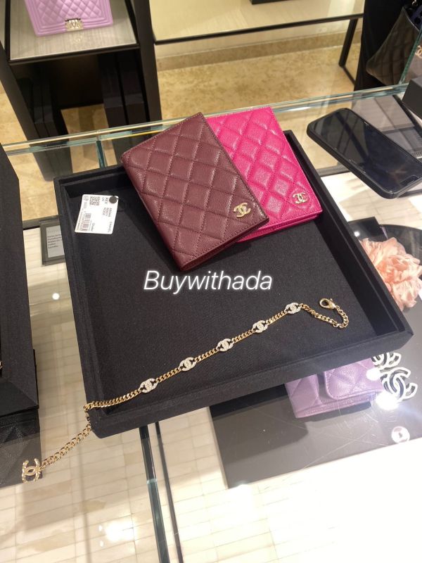 CHANEL 護照夾 桃色 荔枝皮金釦 buywithada,france,全球代購,歐洲,exquisite,quality goods,posh,fancy,luxurious