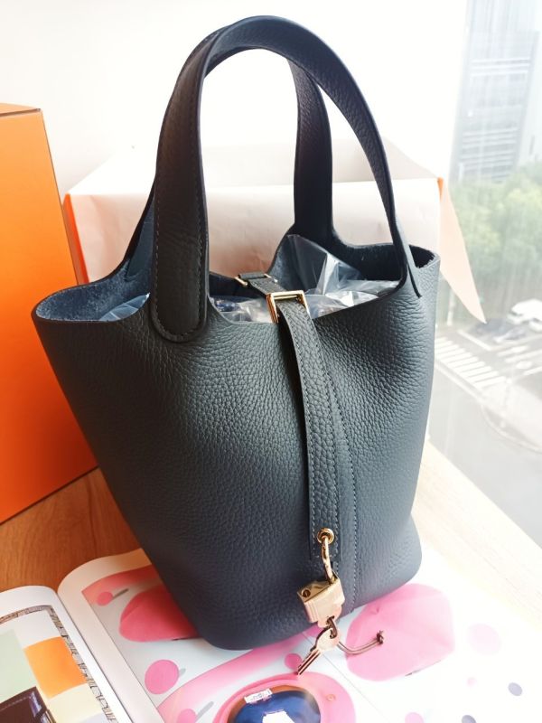 HERMES PICOTIN 18 H0霧霾灰金釦 buywithada,france,全球代購,歐洲,exquisite,quality goods,posh,fancy,luxurious