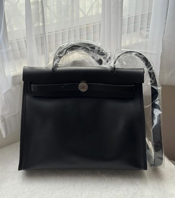 Hermes herbag 31 防水黑銀釦 buywithada,france,全球代購,歐洲,exquisite,quality goods,posh,fancy,luxurious