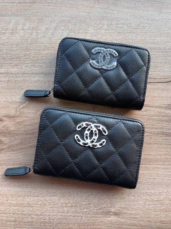 CHANEL 24P 最新款 英文LOGO ㄇ字零錢包 黑荔枝銀釦 buywithada,france,全球代購,歐洲,exquisite,quality goods,posh,fancy,luxurious