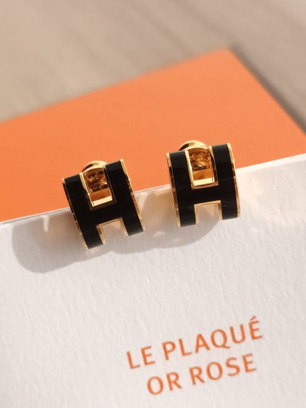 HERMES POP H MINI 黑金 耳環 buywithada,france,全球代購,歐洲,exquisite,quality goods,posh,fancy,luxurious