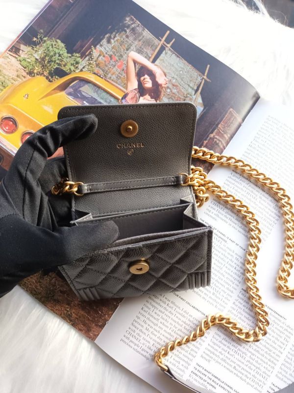 CHANEL BOY 灰色復古金釦 雙層 鏈條包/小廢包 buywithada,france,全球代購,歐洲,exquisite,quality goods,posh,fancy,luxurious