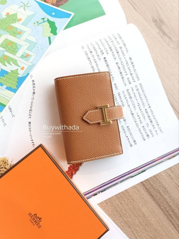 HERMES BEARN 釦子零錢卡包 金棕金釦 EPSOM buywithada,france,全球代購,歐洲,exquisite,quality goods,posh,fancy,luxurious