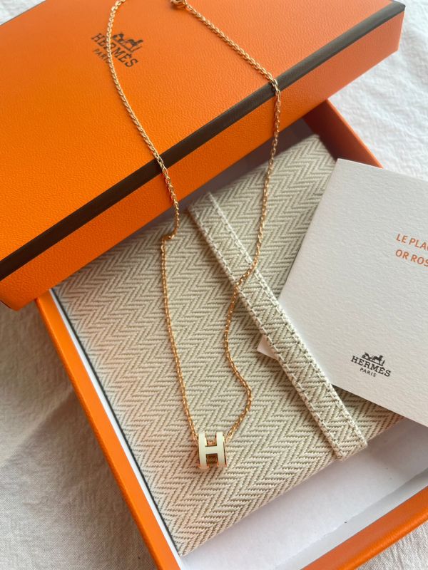 HERMES POP H MINI 白色玫瑰金 項鍊 buywithada,france,全球代購,歐洲,exquisite,quality goods,posh,fancy,luxurious