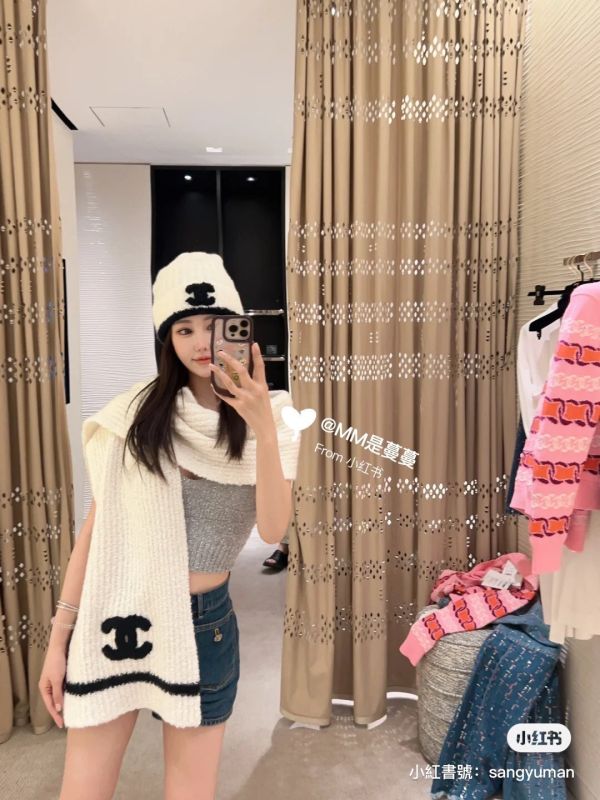 CHANEL 23B 最新款毛帽 白色黑CC LOGO buywithada,france,全球代購,歐洲,exquisite,quality goods,posh,fancy,luxurious