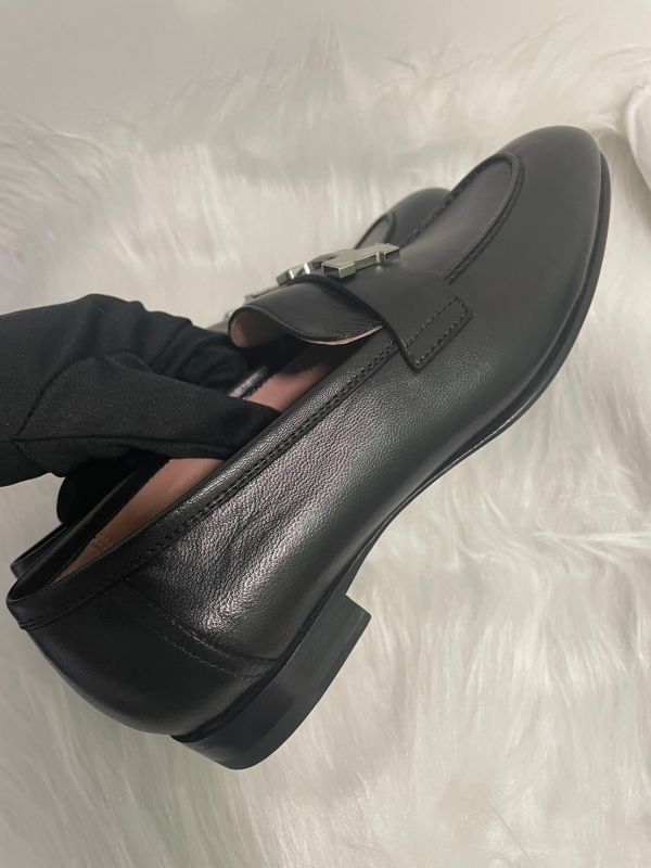 經典款HERMES H 樂福鞋 黑銀 buywithada,france,全球代購,歐洲,exquisite,quality goods,posh,fancy,luxurious