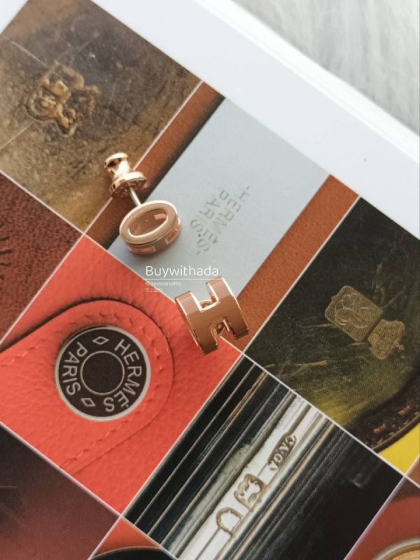 HERMES POP H MINI 金棕玫瑰金 耳環 現貨 buywithada,france,全球代購,歐洲,exquisite,quality goods,posh,fancy,luxurious