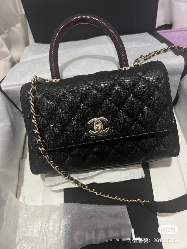 CHANEL COCO HANDLE 黑荔枝淡金紅色手把 buywithada,france,全球代購,歐洲,exquisite,quality goods,posh,fancy,luxurious