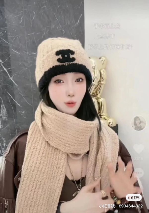 CHANEL 23B 最新款毛帽 米色黑CC LOGO buywithada,france,全球代購,歐洲,exquisite,quality goods,posh,fancy,luxurious