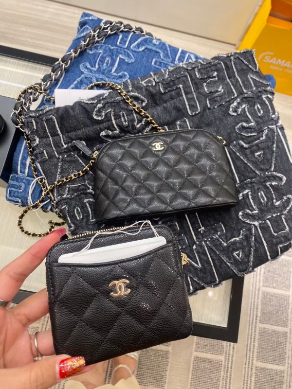 CHANEL 黑荔枝金釦 豆腐/吐司零錢卡包 buywithada,france,全球代購,歐洲,exquisite,quality goods,posh,fancy,luxurious