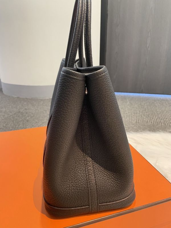HERMES GARDEN PARTY 30 黑色全皮革 buywithada,france,全球代購,歐洲,exquisite,quality goods,posh,fancy,luxurious