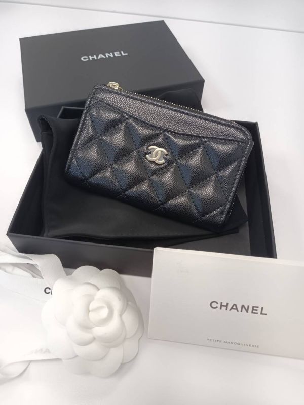 CHANEL 新款L拉鍊零錢卡包 黑荔枝金釦 buywithada,france,全球代購,歐洲,exquisite,quality goods,posh,fancy,luxurious