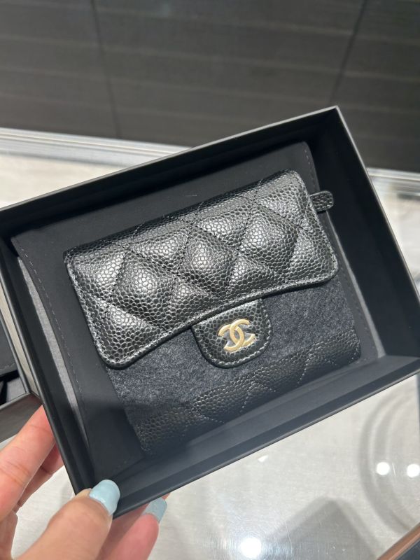 CHANEL CF 黑荔枝金釦 三折短夾  新鮮抵台 buywithada,france,全球代購,歐洲,exquisite,quality goods,posh,fancy,luxurious