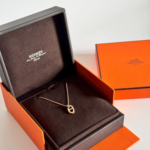 HERMES 玫瑰金豬鼻項鍊 buywithada,france,全球代購,歐洲,exquisite,quality goods,posh,fancy,luxurious