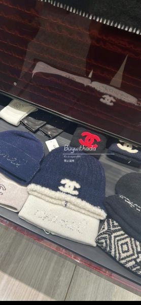 CHANEL 冬季新款毛帽 藍色白邊 buywithada,france,全球代購,歐洲,exquisite,quality goods,posh,fancy,luxurious