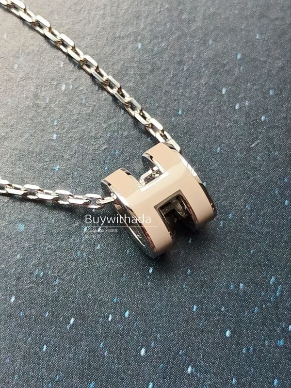 HERMES POP H MINI 奶茶銀 項鏈 buywithada,france,全球代購,歐洲,exquisite,quality goods,posh,fancy,luxurious