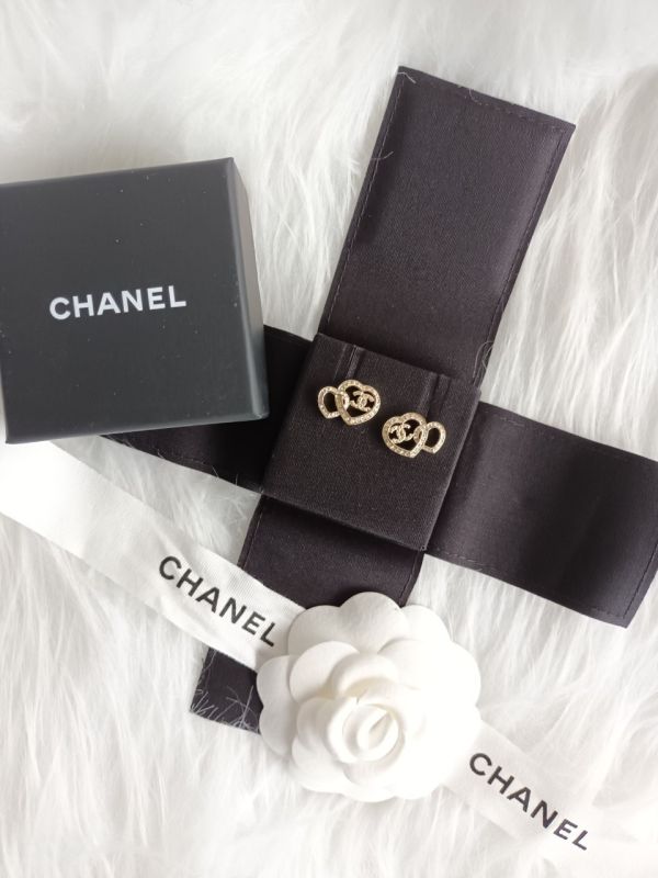 CHANEL 雙愛心耳針 buywithada,france,全球代購,歐洲,exquisite,quality goods,posh,fancy,luxurious