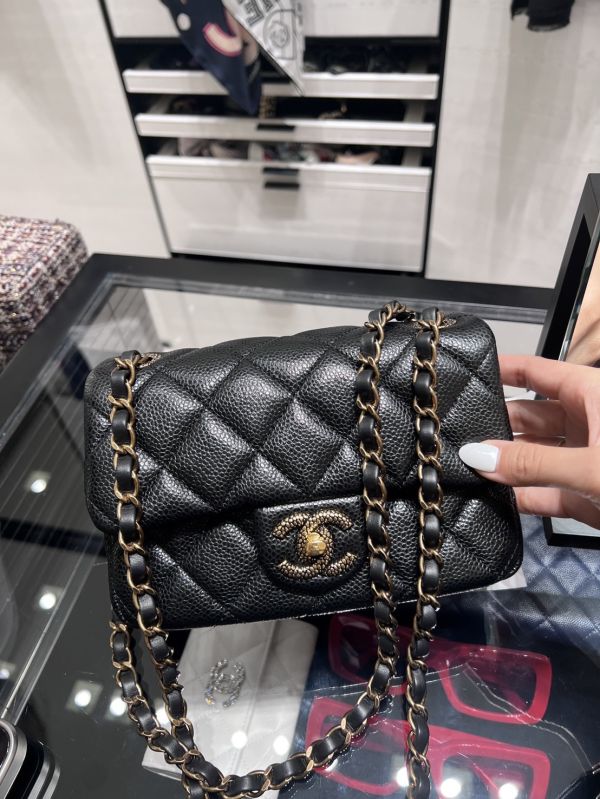 CHANEL 24B 黑荔枝皮方胖 4孔鏈條包 buywithada,france,全球代購,歐洲,exquisite,quality goods,posh,fancy,luxurious