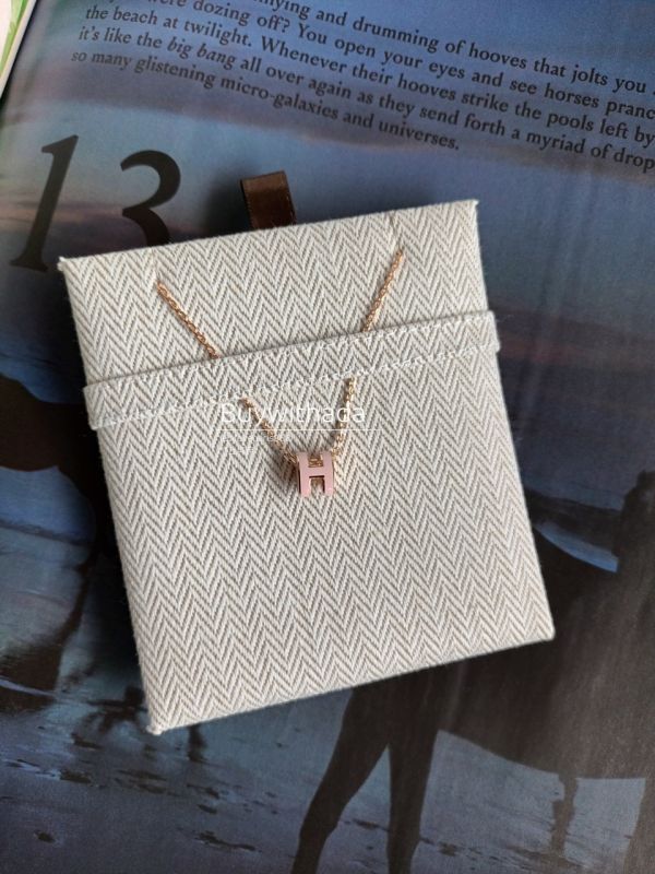 HERMES POP H MINI 粉玫瑰金 項鏈 buywithada,france,全球代購,歐洲,exquisite,quality goods,posh,fancy,luxurious