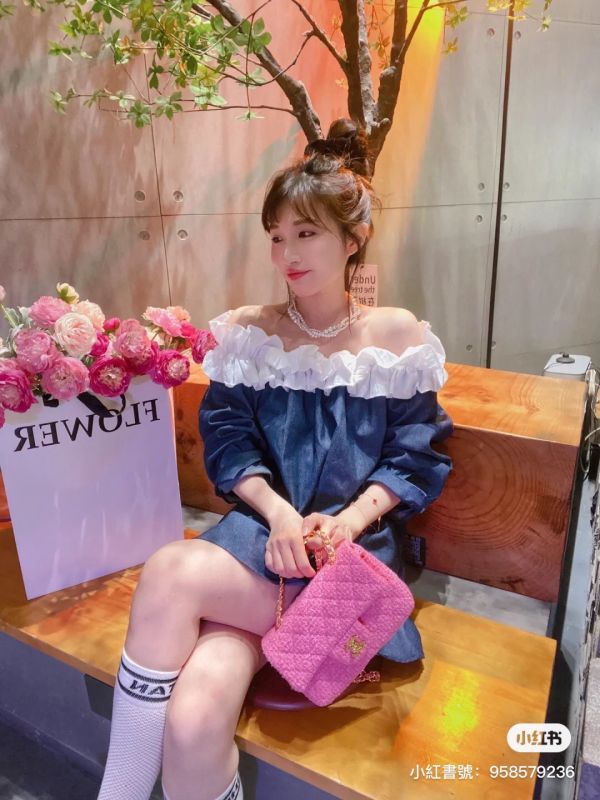 CHANEL 23B 最新款 CF20 粉紫色毛尼 香檳金釦 buywithada,france,全球代購,歐洲,exquisite,quality goods,posh,fancy,luxurious