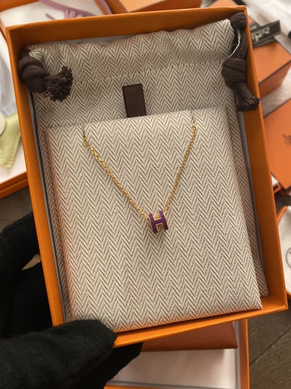 HERMES紫色POP H MINI項鍊 buywithada,france,全球代購,歐洲,exquisite,quality goods,posh,fancy,luxurious