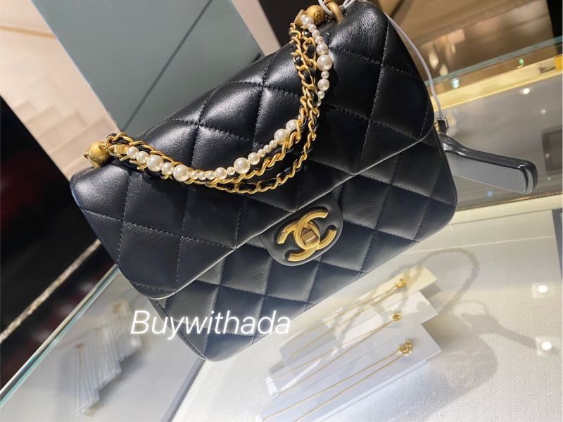CHANEL 24s 限量秀款珍珠鏈手提肩背方胖 台灣現貨 buywithada,france,全球代購,歐洲,exquisite,quality goods,posh,fancy,luxurious,CHANEL,珍珠方胖