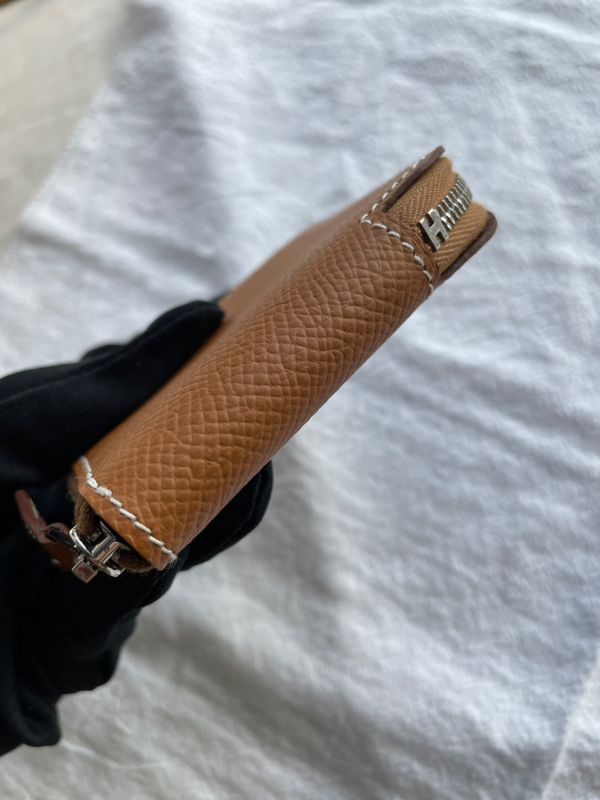 HERMES 金棕色 SILK IN 零錢包 buywithada,france,全球代購,歐洲,exquisite,quality goods,posh,fancy,luxurious