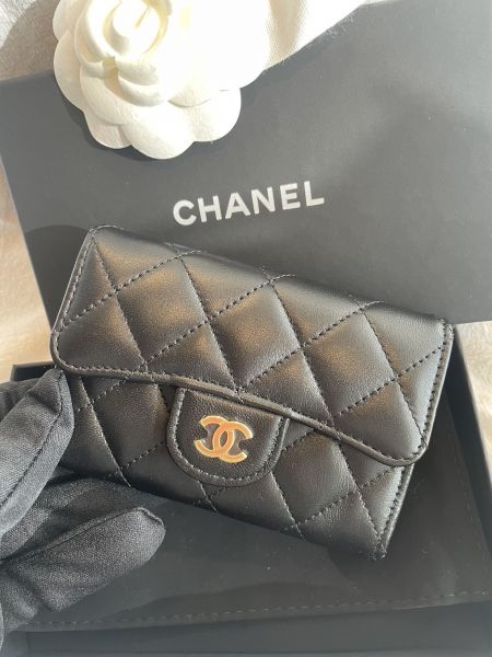 CHANEL CF 單層卡包 羊皮 黑色 金釦 buywithada,france,全球代購,歐洲,exquisite,quality goods,posh,fancy,luxurious