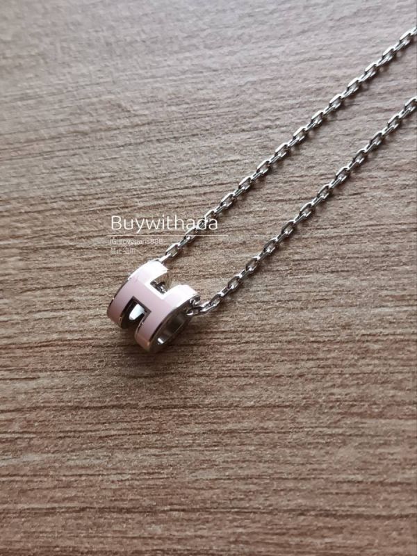 HERMES POP H MINI 粉銀 項鏈 buywithada,france,全球代購,歐洲,exquisite,quality goods,posh,fancy,luxurious