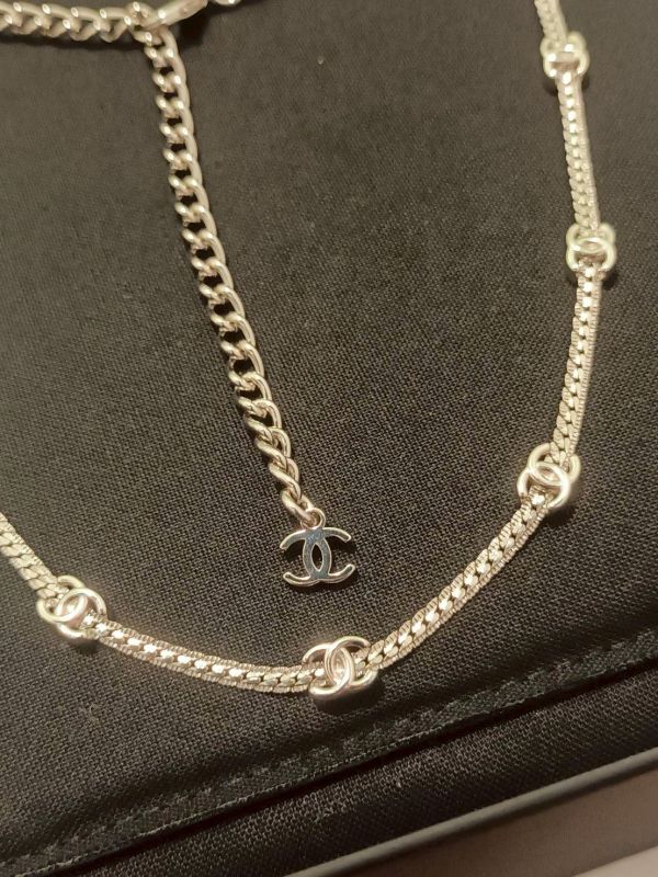 CHANEL 5CC蛇骨頸鏈 銀色 buywithada,france,全球代購,歐洲,exquisite,quality goods,posh,fancy,luxurious