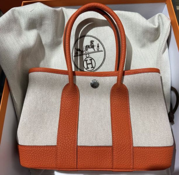 Hermes garden party 23 9T橘 buywithada,france,全球代購,歐洲,exquisite,quality goods,posh,fancy,luxurious