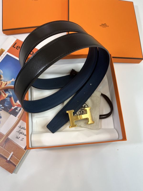 Hermes H經典皮帶 黑藍配色金釦 buywithada,france,全球代購,歐洲,exquisite,quality goods,posh,fancy,luxurious