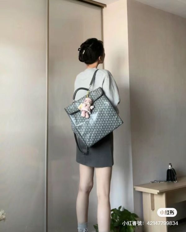 GOYARD 折疊雙肩背包 黑色/黑棕/灰色 buywithada,france,全球代購,歐洲,exquisite,quality goods,posh,fancy,luxurious
