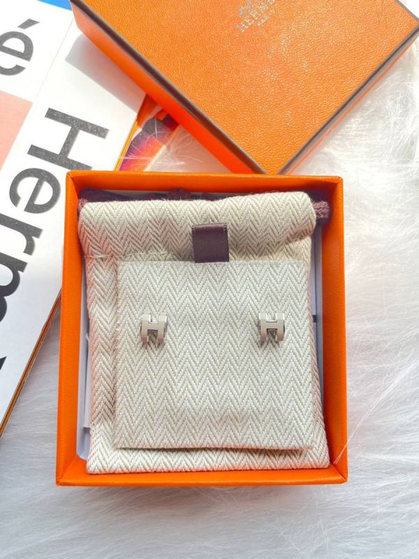 HERMES POP H MINI 耳環 奶茶銀 buywithada,france,全球代購,歐洲,exquisite,quality goods,posh,fancy,luxurious
