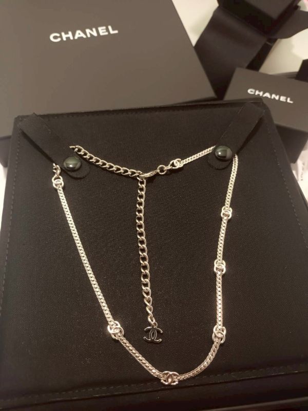 CHANEL 5CC蛇骨頸鏈 銀色 buywithada,france,全球代購,歐洲,exquisite,quality goods,posh,fancy,luxurious