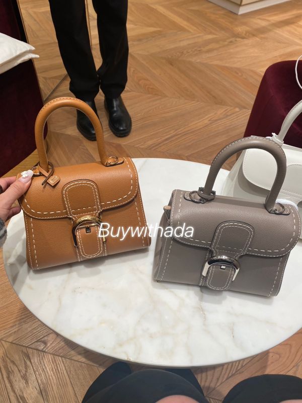 Delvaux Brillant mini Surpiqué 大象灰/焦糖色/白色 buywithada,france,全球代購,歐洲,exquisite,quality goods,posh,fancy,luxurious