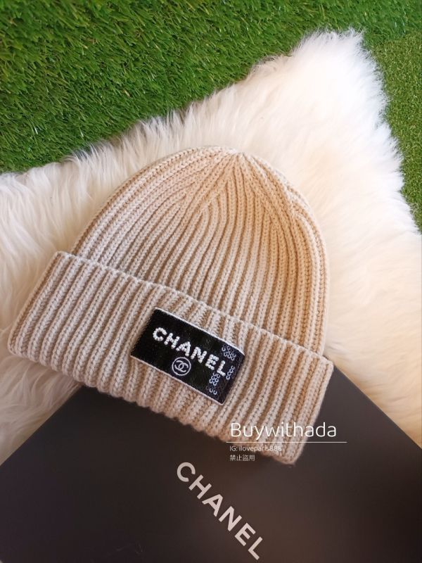 CHANEL 23K 最新款 亮片米色冷毛帽 buywithada,france,全球代購,歐洲,exquisite,quality goods,posh,fancy,luxurious