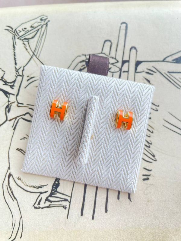 HERMES POP H MINI 耳環 橘金 buywithada,france,全球代購,歐洲,exquisite,quality goods,posh,fancy,luxurious