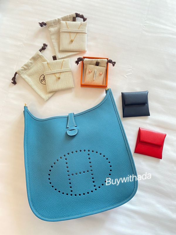 2024 HERMES EVELYNE 29 D2牛仔藍金釦 buywithada,france,全球代購,歐洲,exquisite,quality goods,posh,fancy,luxurious