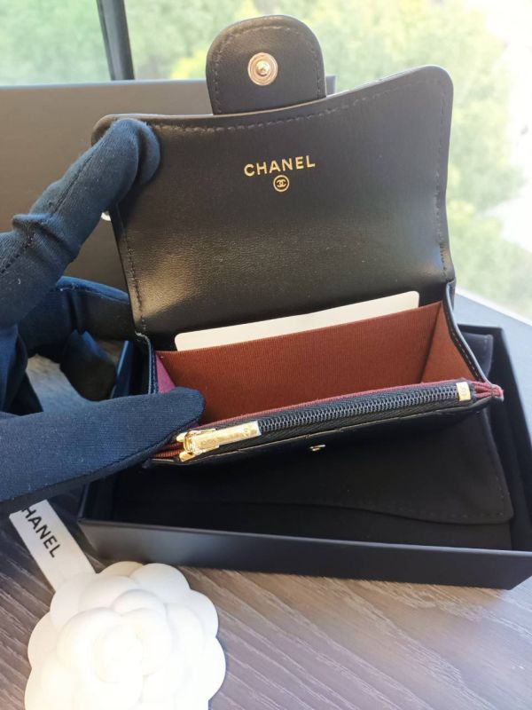 CHANEL 新款 單層卡包 內拉鍊 黑色羊皮金釦 buywithada,france,全球代購,歐洲,exquisite,quality goods,posh,fancy,luxurious