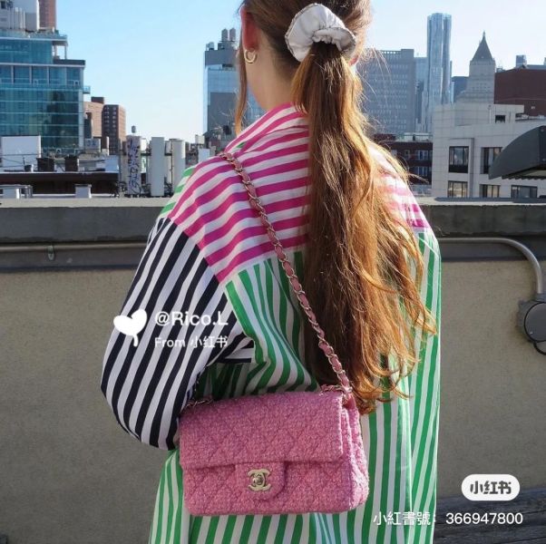 CHANEL 23B 最新款 CF20 粉紫色毛尼 香檳金釦 buywithada,france,全球代購,歐洲,exquisite,quality goods,posh,fancy,luxurious