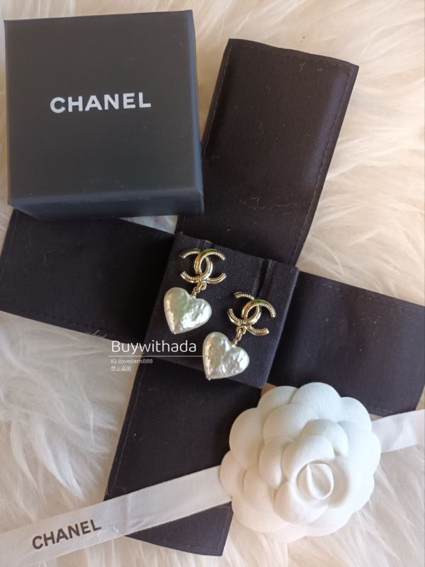 CHANEL 愛心貝殼造型耳針 buywithada,france,全球代購,歐洲,exquisite,quality goods,posh,fancy,luxurious