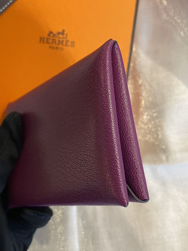 HERMES CHEVRE CHAMKILA P9綿葵紫 山羊皮卡包 buywithada,france,全球代購,歐洲,exquisite,quality goods,posh,fancy,luxurious