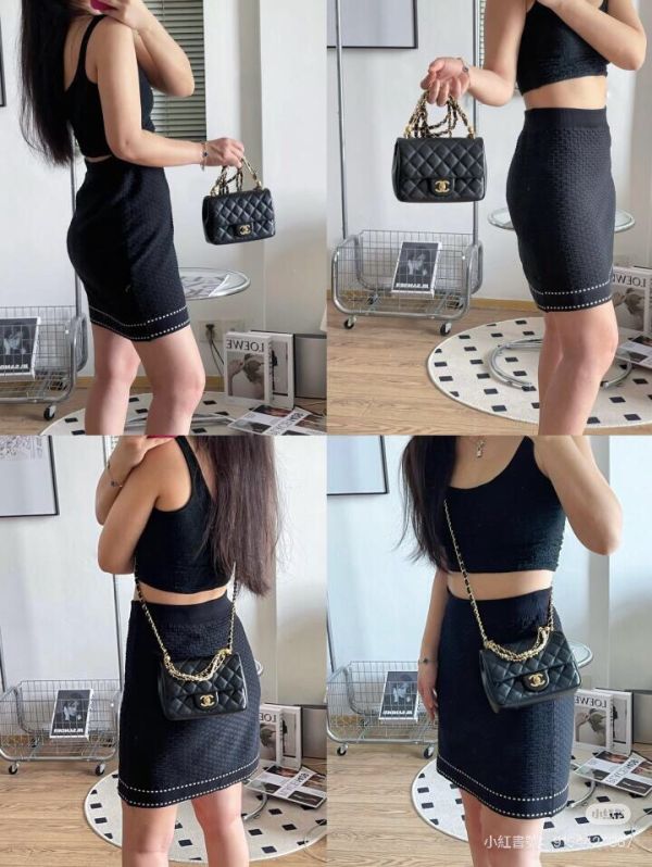CHANEL 24s 限量秀款珍珠鏈手提肩背方胖 台灣現貨 buywithada,france,全球代購,歐洲,exquisite,quality goods,posh,fancy,luxurious,CHANEL,珍珠方胖
