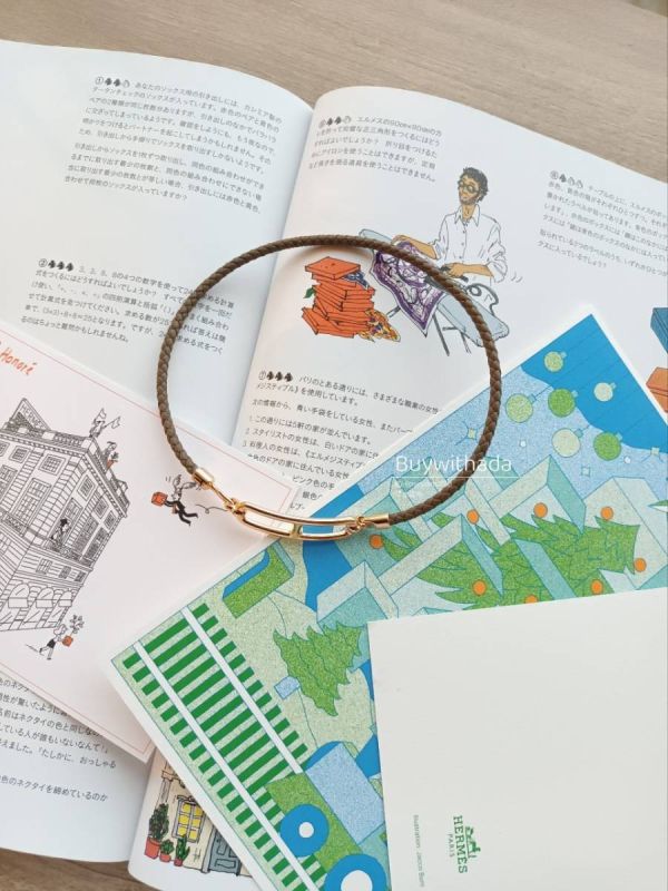 HERMES 豬鼻編織雙層手鏈 大象灰玫瑰金 T2 buywithada,france,全球代購,歐洲,exquisite,quality goods,posh,fancy,luxurious