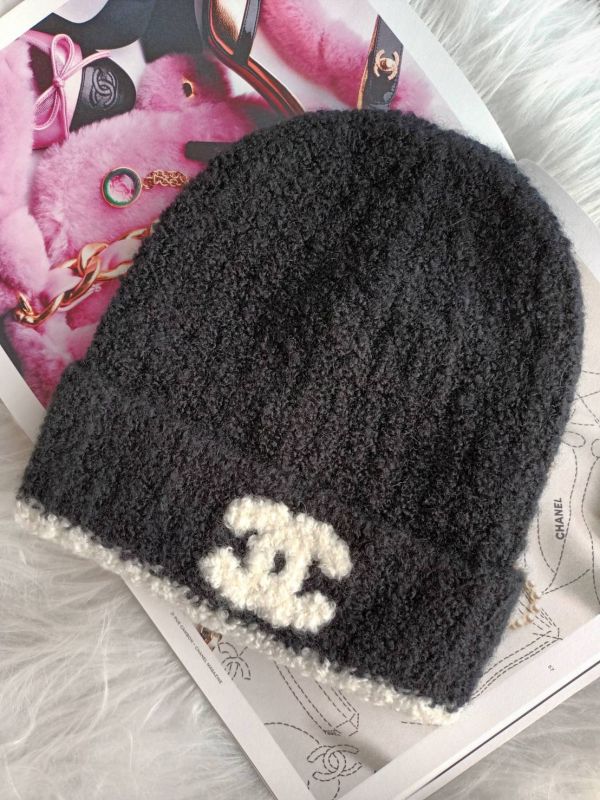 CHANEL 23B 最新款毛帽 黑色白CC LOGO buywithada,france,全球代購,歐洲,exquisite,quality goods,posh,fancy,luxurious