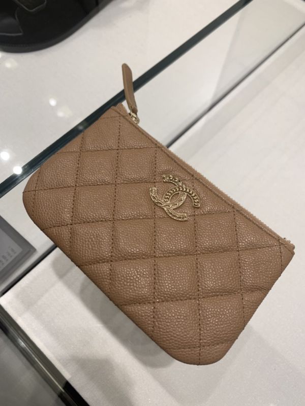 CHANEL 一字錢包奶茶色荔枝皮 buywithada,france,全球代購,歐洲,exquisite,quality goods,posh,fancy,luxurious