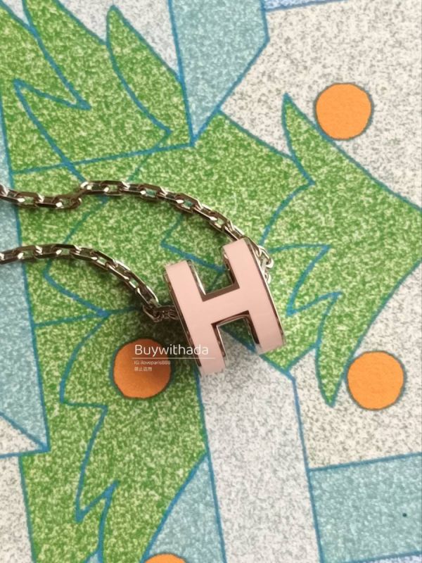 HERMES POP H MINI 粉銀 項鏈 buywithada,france,全球代購,歐洲,exquisite,quality goods,posh,fancy,luxurious