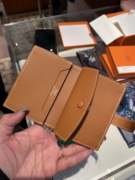 HERMES BEARN 金棕銀扣卡包 buywithada,france,全球代購,歐洲,exquisite,quality goods,posh,fancy,luxurious